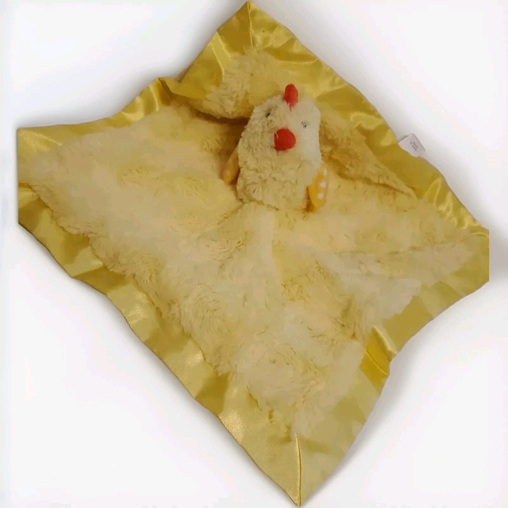 Cloud Island Baby Chick  Lovey Chicken Satin Trim Embroidered Eyes Yellow 13"